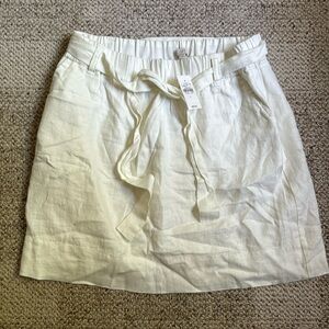 NWT loft linen white skirt